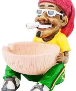 Rastamann Aschenbecher Polyresin Ø 7,5cm, H 12cm