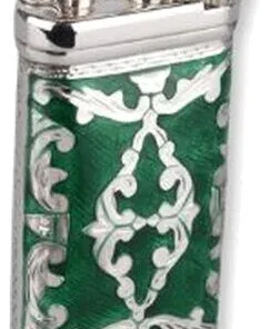 Sillems Pfeifenfeuerzeug Old Boy Lea 2 Faces Green