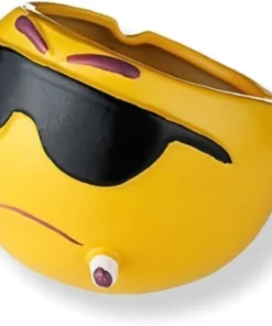 Emoji Aschenbecher Cool mit Sonnenbrille Gelb