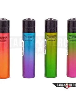 Clipper Feuerzeug Crystal Gradient Rot Orange