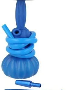 Sili blau Wasserpfeife mit 1 Anschluss 24 cm