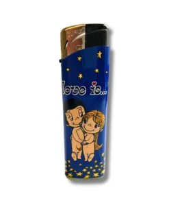 Curly Feuerzeug Elektro Love Is… Blau
