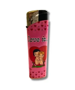 Curly Feuerzeug Elektro Love Is… Rosa