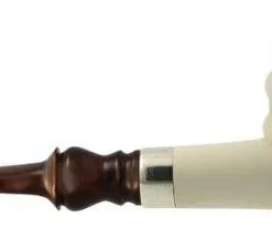 Block Meerschaum Pfeife Fass Silberring