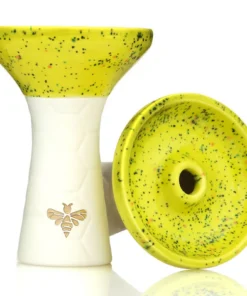 Bee Hookah Phunnel White – Half Glazed Lime Dark Blue