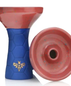 Bee Hookah Phunnel Dark Blue – Half Glazed Pink Blue