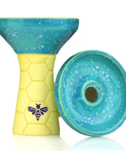 Bee Hookah Phunnel Green – Half Glazed Blue White