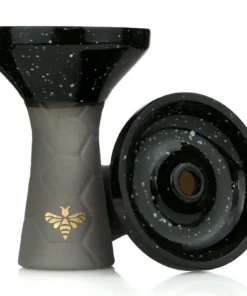 Bee Hookah Phunnel Grey – Half Glazed Black White