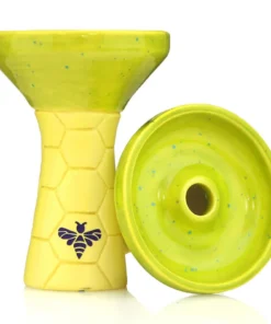 Bee Hookah Phunnel Yellow – Half Glazed Lime Blue