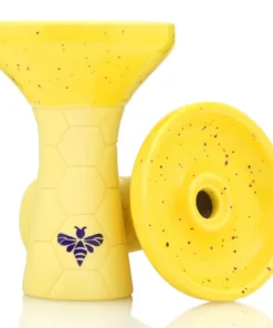 Bee Hookah Phunnel Yellow – Half Glazed Yellow Brown
