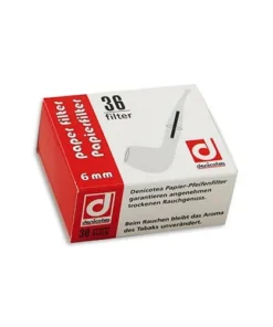 Pfeifenfilter Denicotea 6 mm 1 Schachtel à 36 Filter