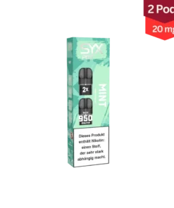 Syx Pod Vape E-Zigarette Mint 20mg (1×2 Stück)