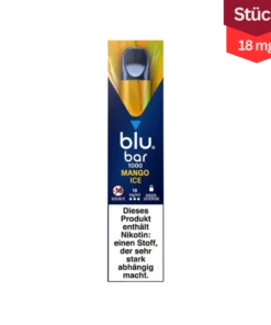 Blu Bar 1000 Mango Ice Vape Einweg E-Zigarette 18mg
