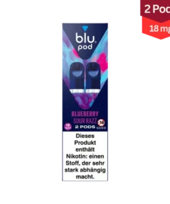 Blu Bar Blueberry Sour Razz Vape Pods 18mg (1×2 Stück)