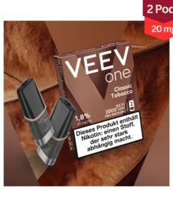 Veev One Pods Vape Classic Tobacco 20mg (1×2 Stück)