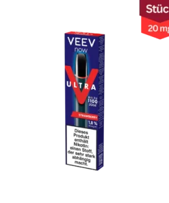Veev Now Ultra Strawberry 20mg 1100 Züge Vape Einweg E-Zigarette