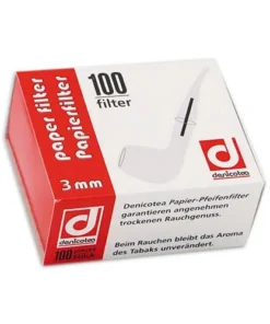 Pfeifenfilter Denicotea 3 mm 1 Schachtel à 100 Filter