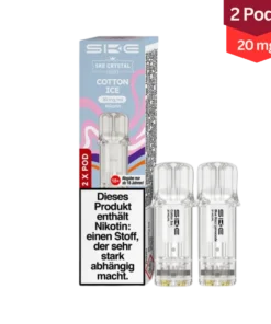 SKE Crystal Plus Cotton Ice Vape Pods 20mg (1×2 Stück)