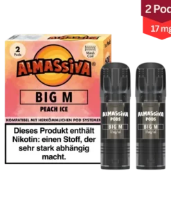 Al Massiva Big M Peach Ice Vape Pods 17mg (1×2 Stück)