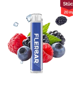 Flerbar M Blue Razz Vape Einweg E-Zigarette 20mg