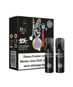 187 Strassenbande – Prefilled Pods (MatchBar) – 2 Stück – I Love Hamburg – 20mg/ml