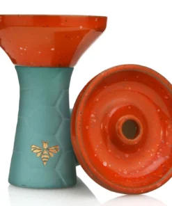 Bee Hookah Phunnel Light Blue – Half Glazed Orange White
