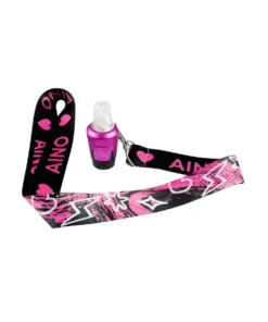 Aino Hygienemundstück mit Lanyard Pink/White