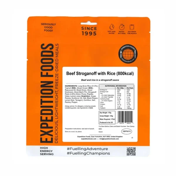 Boeuf Stroganoff avec riz – Grand format