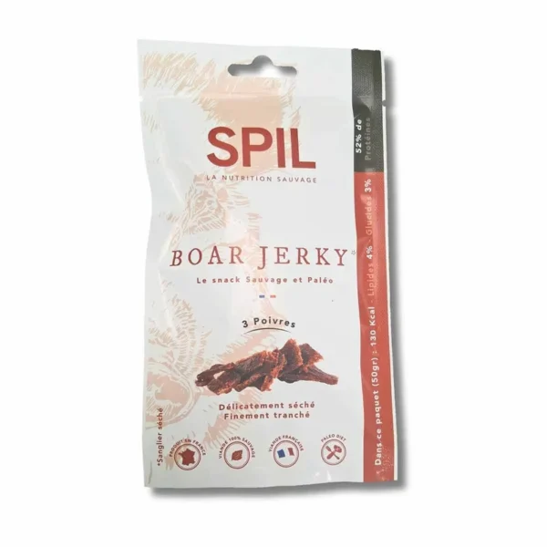 Sanglier Jerky – 3 poivres – 50 g