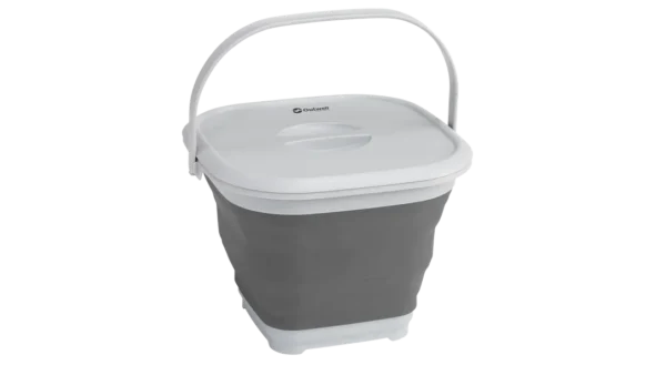 Collaps Bucket Square w/lid Grey Mist