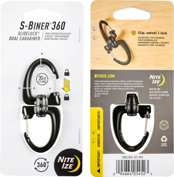 S-Biner 360 SlideLock Double mousqueton 3 de Nite Ize