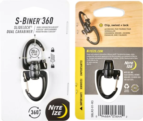 S-Biner 360 SlideLock Double mousqueton 2 de Nite Ize